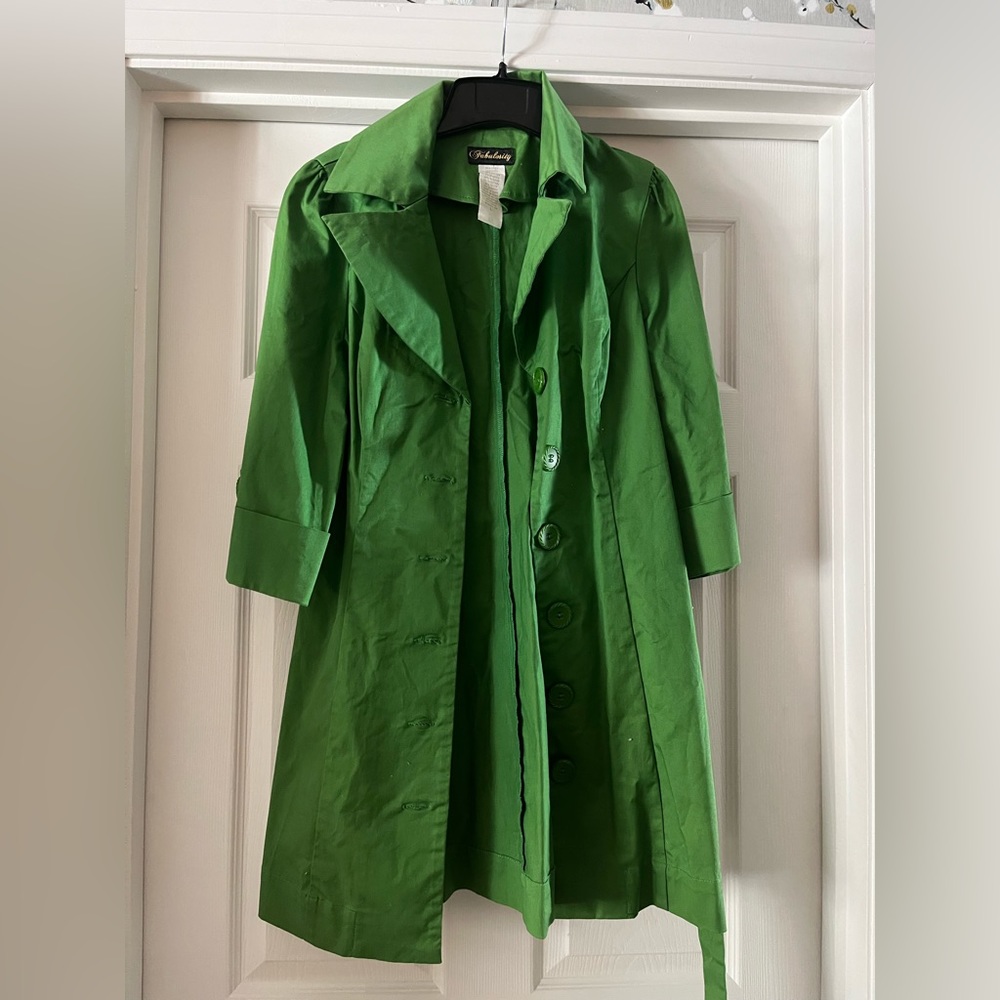 Emerald Green Trench Coat